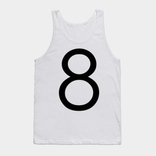 Simple Black Number #8 Eight Tank Top